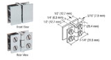 CRL Mini Glass-to-Glass Set Screw Inswing Hinge