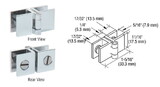 CRL Small Glass-to-Glass Out-Swing Set Screw Hinge