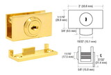 CRL Cam Lock with Stop Plate for 1/4