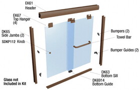 CRL 60" x 72" Suite "EK" Series Shower Door Kit