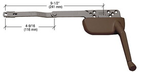 CRL EP24174 Bronze 9-1/2" Left Hand Single Arm Ellipse Surface Mount Dyad Casement Operator