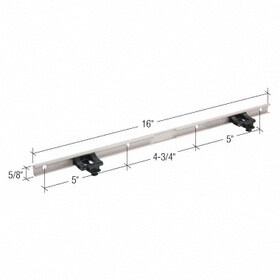 CRL EP28010 Truth&#174; Stainless Steel Awning Operator Track with Two Slider Guides