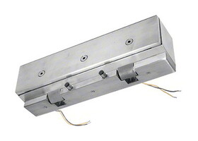 CRL ESK2GTBS Brushed Stainless Glass Transom Adaptor with ESK2 Electric Strike Keeper for Double Doors - Fail Secure