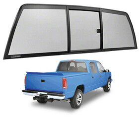 CRL ETRV880S Tri-Vent Three Panel Slider with Solar Glass for 1988-2000 Chevy/GMC C/K Trucks