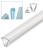 CRL EZCA10 Clear Copolymer Strip for 135 Degree Glass-to-Glass Joints - 3/8