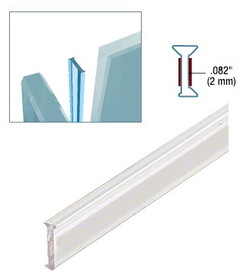 CRL EZCL10 Clear Copolymer Strip for 90 Degree Glass-to-Glass Joints - 3/8" Tempered Glass