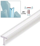 CRL EZCT12 Clear Copolymer Strip for T-Joint Junctions Where 3 Glass Panels Meet - 1/2