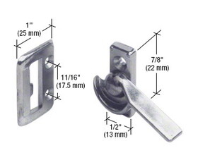 CRL Hand Sliding Window Latch with 7/8" Screw Holes