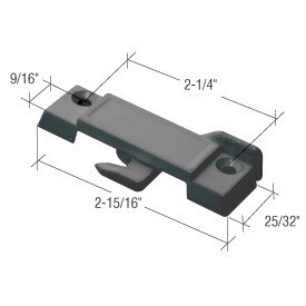 CRL Sliding Window Lock with 2-1/4" Screw Holes for Guaranteed Products Windows