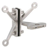 CRL FMHP40RHABS Brushed Stainless Steel Right Hand Three Arm Fin Mount Heavy-Duty Pivot Bracket Only