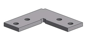 CRL FXCH Fallbrook XL Series 90 Degree Connector for Floor and Ceiling Profiles