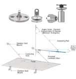 CRL GAS190BS Brushed Stainless Glass Awning Support System Mounting Kit