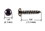CRL GDHSCBL Black Mounting Screw for Hinges and Magnetic Glass Door Latches, Price/Package