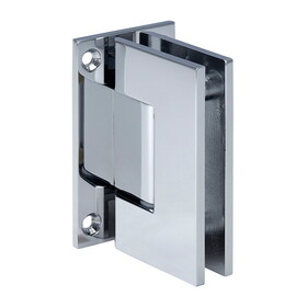 CRL GEN537CH Polished Chrome Geneva 537 Series Wall Mount Full Back Plate Standard Hinge With 5 Degree Offset