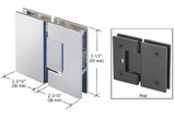 CRL Geneva 580 Series 180 Degree Glass-to-Glass Hinge with 5 Degree Offset