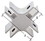 CRL GFC8901CH Chrome 1-1/2" Long 4-Way 90 Degree Deluxe Glass Furniture Connector for 3/4" Glass