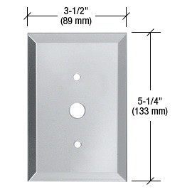 CRL GMP104C Clear Dimmer Switch 1/2" Hole Glass Mirror Plate