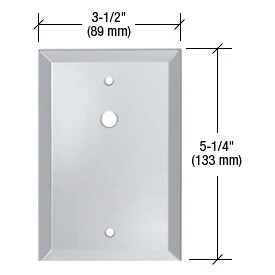 CRL GMP111C Clear Offset Cable TV 3/8" Hole Glass Mirror Plate