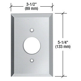 CRL GMP1C Clear Single Plug 1-3/8" Hole Glass Mirror Plate