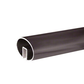 CRL 4" x 2-1/2" Oval Extruded Aluminum Cap Rail for 1/2" or 5/8" Glass