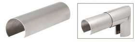 CRL GR16CSS Stainless Steel Connector Sleeve for 1.66" Cap Railing, Cap Rail Corner, and Hand Railing