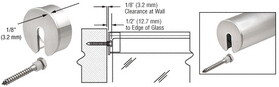 CRL Stabilizing End Cap for 2" Cap Railing