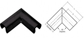 CRL 3" Diameter 90 Degree Horizontal Corner for Glass Cap Railing