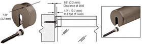 CRL Stabilizing End Cap for 3-1/2" Cap Railing