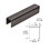 CRL GRL107MBL Matte Black 11 Gauge Cap Rail for 3/4" Monolithic Tempered Glass - 120"