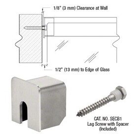 CRL 11 Gauge Stabilizing End Cap for 1-1/4" x 1-5/16" Cap Rail