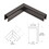 CRL GRL10HMBL Matte Black 90 Degree Horizontal Corner for 11 Gauge Low Profile Cap Railings, Price/Each