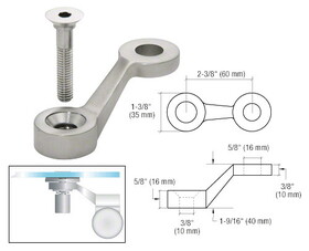 CRL Stainless Single Arm Post Mounted Fitting