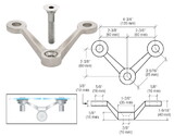 CRL Stainless Double Arm Mounted Fitting