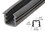 CRL GRRF1515PV Roll Form Cap Rail Black Rubber Insert for 1/2" and 5/8" Monolithic Glass and 9/16" (13.52 mm) Laminated Glass, Price/Roll