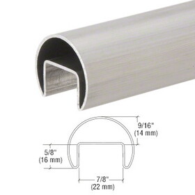 CRL Stainless 1-1/2" Roll Form Cap Rail - 19'-8"