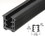 ROLL FORM CAP RAIL BLACK RUBBER INSERT FOR 1/2" (12 MM) MONOLITHIC GLASS AND 9/16" (12 MM) LAMINATED GLASS