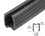 ROLL FORM CAP RAIL BLACK RUBBER INSERT FOR 5/8" (15 MM) MONOLITHIC GLASS AND 11/16" (17.52 MM) LAMINATED  GLASS