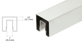 CRL GRS207BS Brushed Stainless 2" Square Premium Cap Rail for 3/4" Glass - 120"