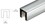 CRL GRS20PS Polished Stainless 2" Square Premium Cap Rail for 1/2" or 5/8" Glass - 120" Long, Price/Each