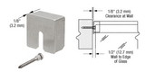 CRL Stainless Square Stabilizing End Cap for 2
