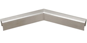 CRL GRUC5H3BS Brushed Stainless U-Channel 135 Degree Horizontal Corner for 1/2" Glass Cap Railing
