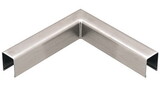 CRL GRUC5HBS Brushed Stainless U-Channel 90 Degree Horizontal Corner for 1/2
