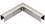 CRL GRUC7HBS Brushed Stainless U-Channel 90 Degree Horizontal Corner for 3/4" Glass Cap Railing, Price/Each