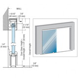CRL GSDH1BS Brushed Stainless GSDH1 Series Single Bottom Rolling Door Installation Assembly - 118