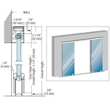 CRL Stainless GSDH2 Series Bi-Parting Bottom Rolling Door Installation Assembly - 118