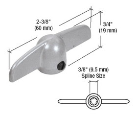 CRL T-Crank Casement Operator 3/8" Spline - 2-3/8" Length
