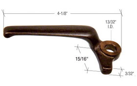 CRL Hand Project-In Casement Window Locking Handle With 15/16" Hook Projection for Fenestra Windows
