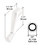 CRL H3713 White Casement Operator Handle with 3/8" Spline Size and 2-11/16" Length
