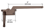 CRL H3914 Square 9" Left Handed Bronze Wood Casement Operator