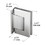 CRL H8210BTCH Chrome Vernon Full Back Plate Wall-to-Glass Hinge - No Hold Open, Price/Each